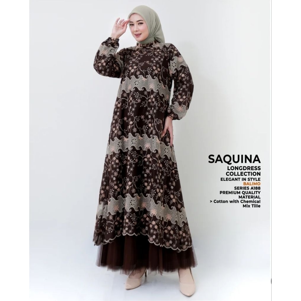 SAQUINA LONGDRESS BALIMO GAMIS BALIMO KERANCANG