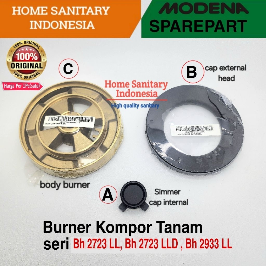 HSI | Sparepart MODENA Burner Bh 2723 LL , bh 7723 LLD , Bh 2933 LL Kompor gas Tanam Original