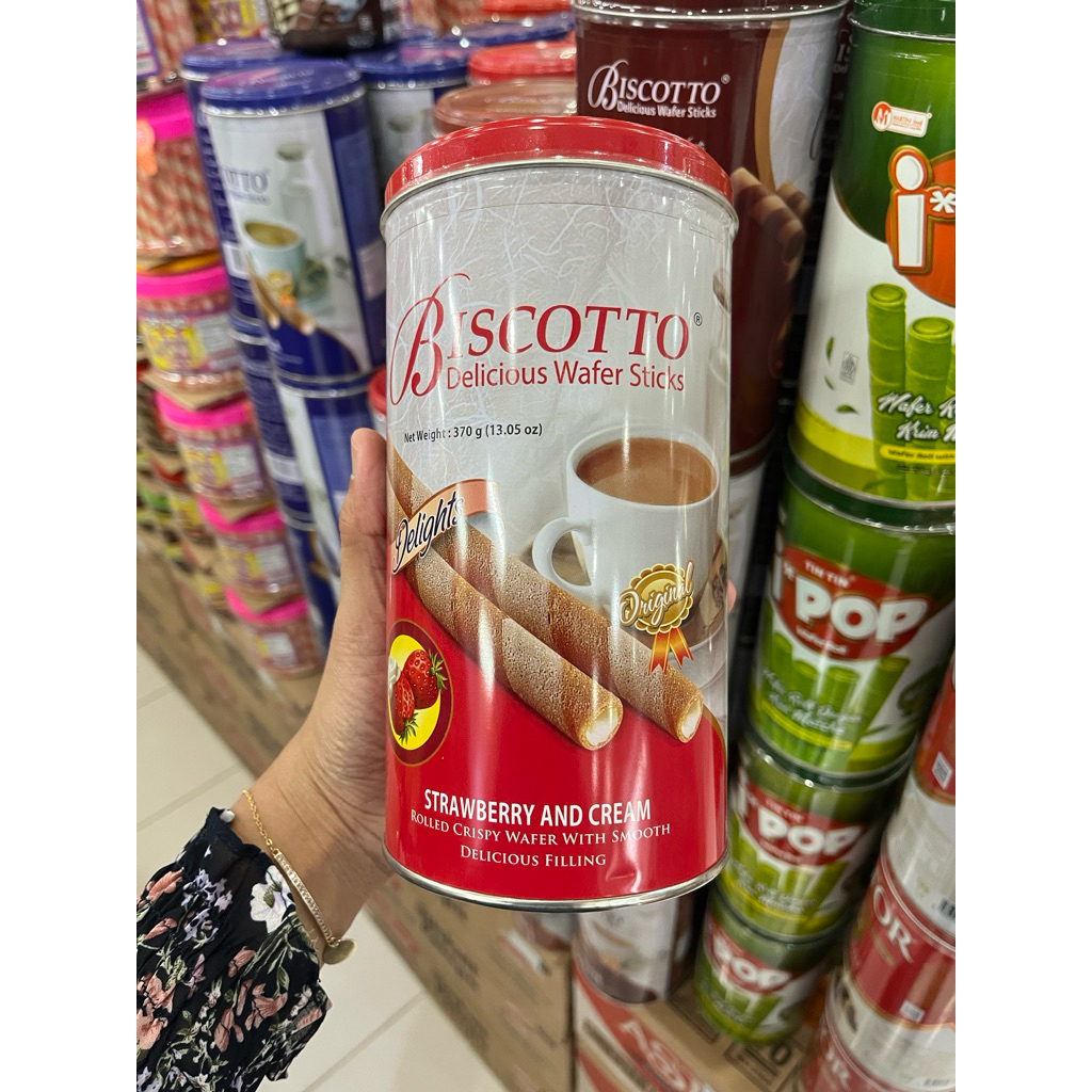 Biscotto Wafer Stick Strawberry Coklat Vailla Cappucino | jajan lebaran | jajan lebaran murah | jaja