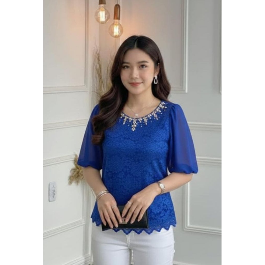 K 832/3/06/07 Atasan brukat hitam - Atasan brukat Putih - Atasan seragam - Atasan brukat pesta - ata