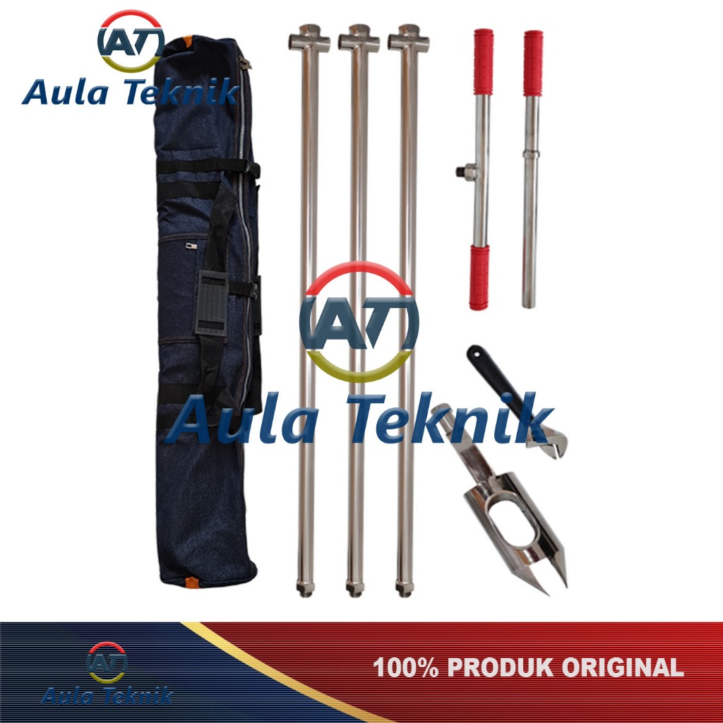 Bor Sampling Tanah Mud Auger 3 Meter - Bor Sampel Auger Mud - Hand Auger set - Bor Tanah Manual