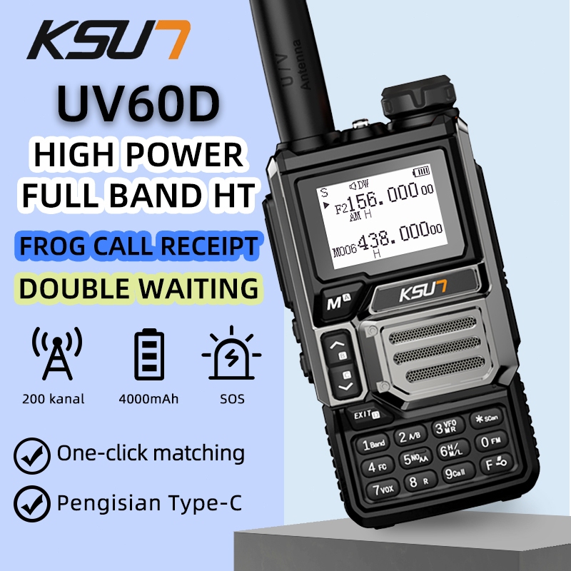 KSUN X-TFSI Walkie Talkie UV60D DUALBAND TWO WAY RADIO WALKIE TALKIE ALLBAND UNCLOCK HANDY TALKIE