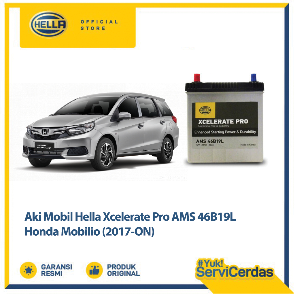 Aki Mobil Hella Honda Mobilio 2017 - Now XCELERATE PRO AMS NS40ZL - Aki Mobil Kering