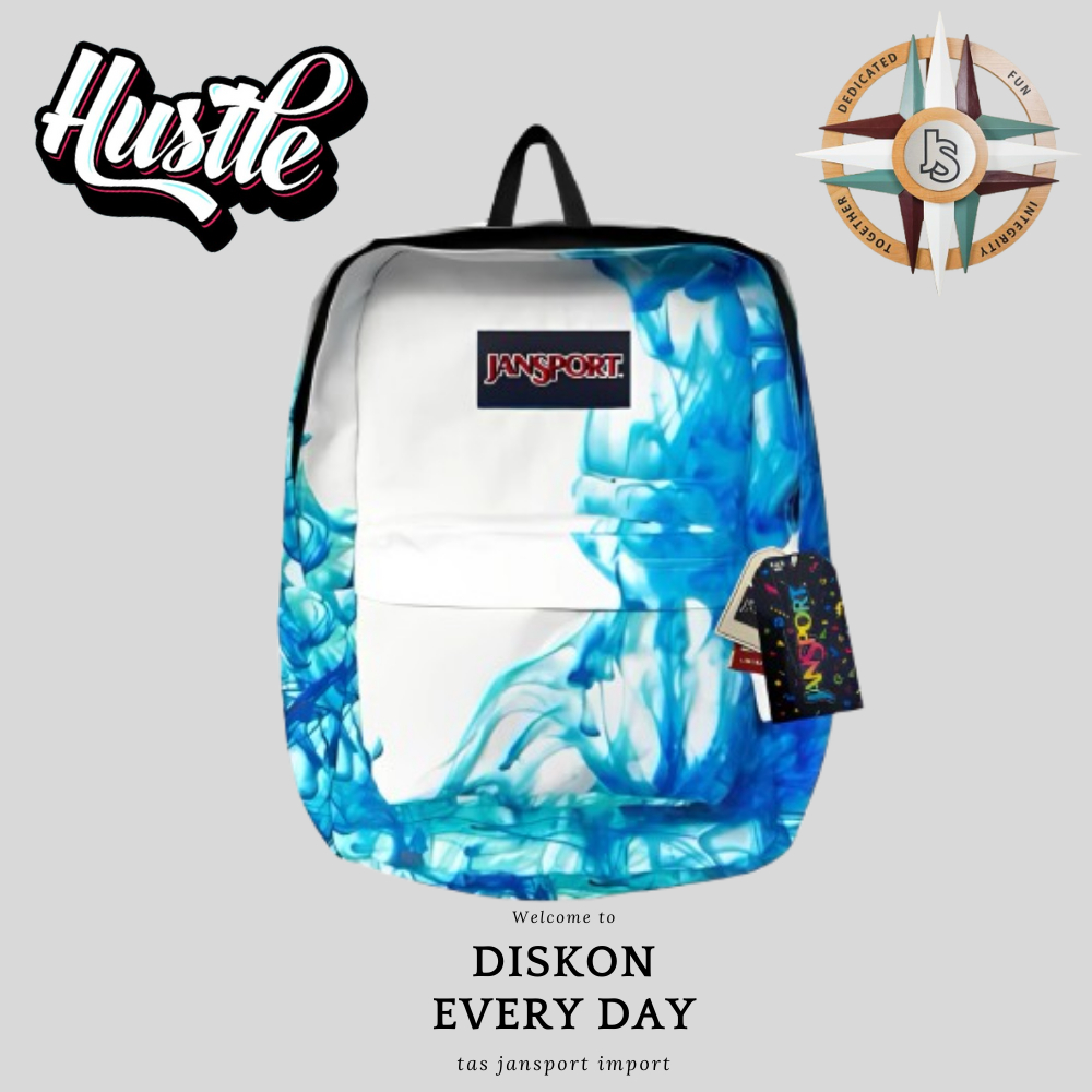 [ HUSTLE ] TAS JANSPORT MOTIF ASAP BIRU SCHOOL BAGS IMPORT - TAS RANSEL JANSPORT - TAS JANSPORT - TA