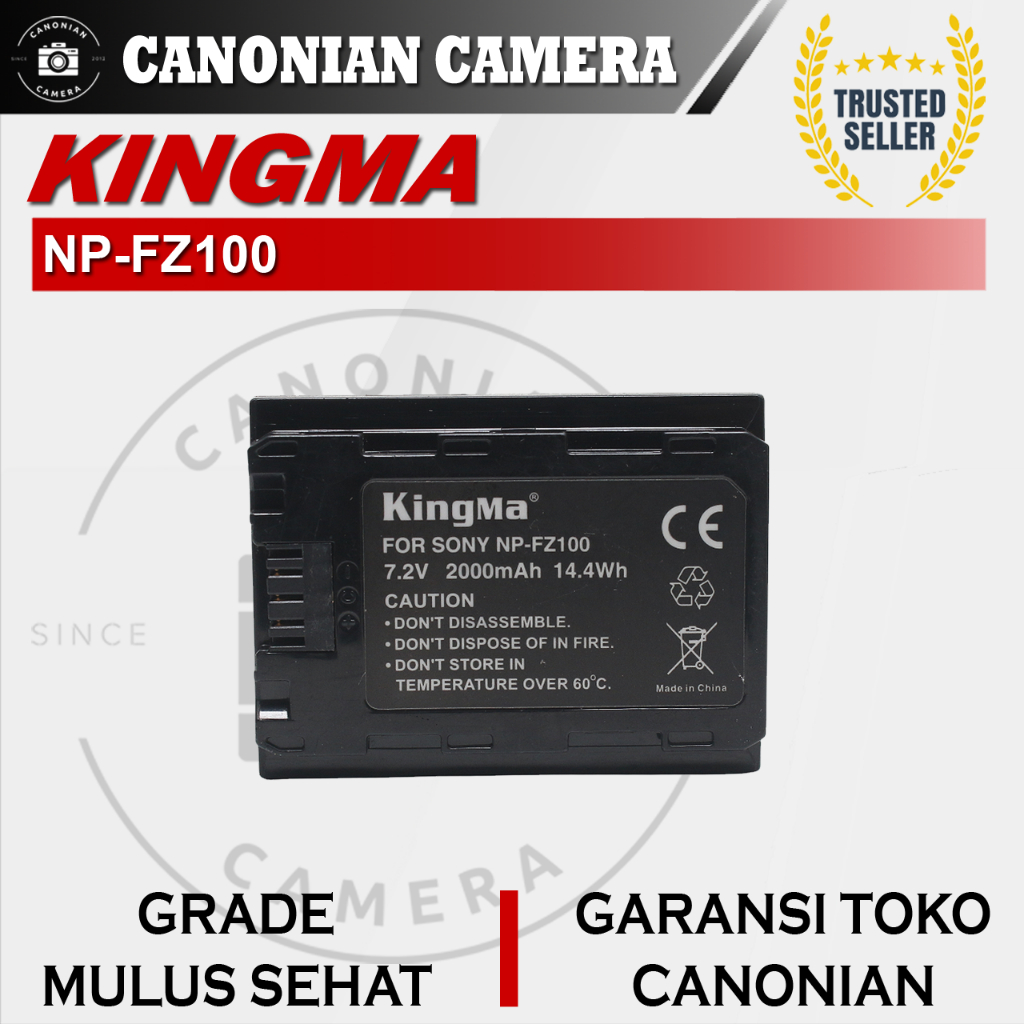 Battery Batre Kingma NP-FZ100 Second For Sony A7 III / A7R III / A7S III / A7 IV / A7R IV / A7R V / 