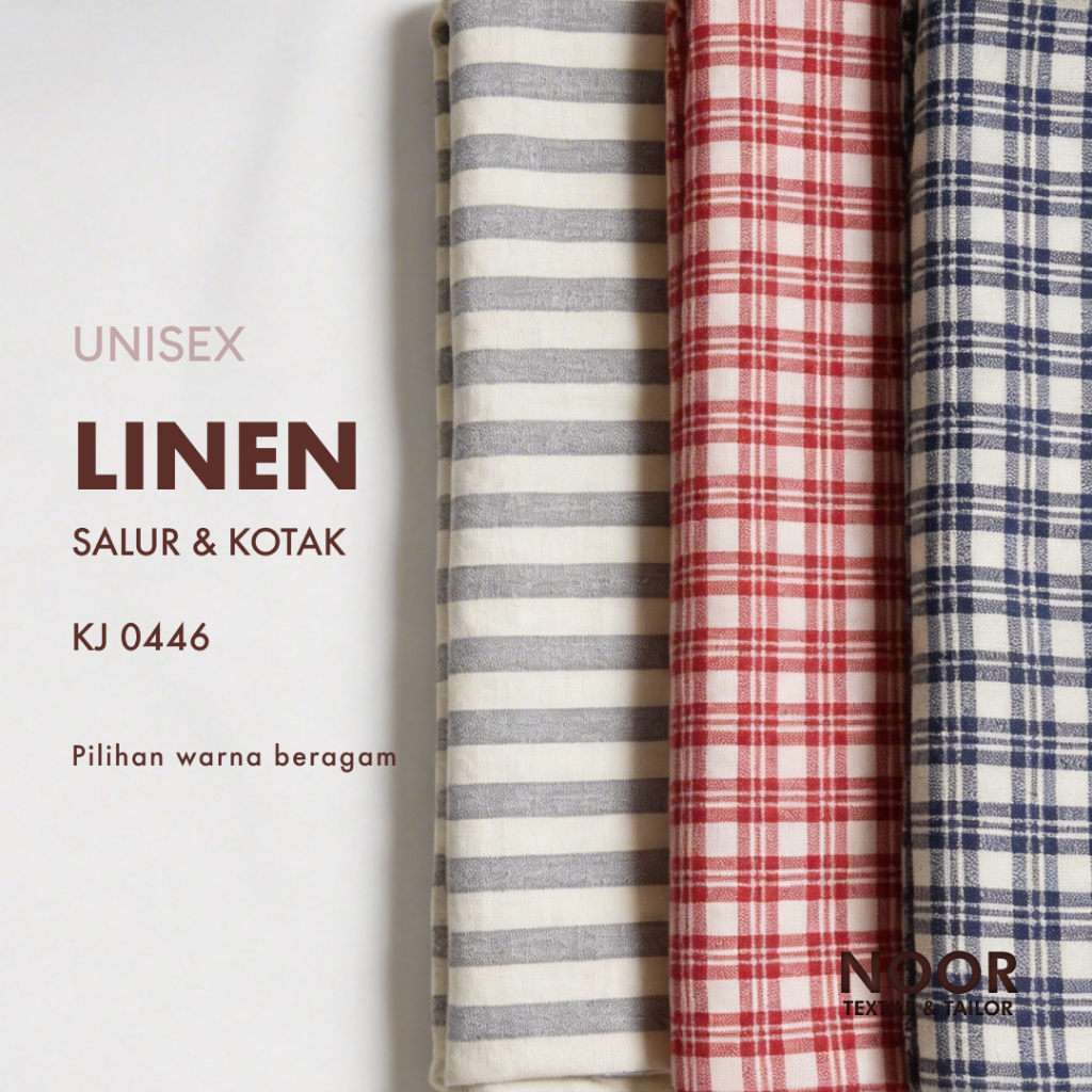 Linen Salur & Kotak - ALL COLOR | Linen Bahan Celana | Linen Bahan Kemeja | Bahan One Set | NEW PROD