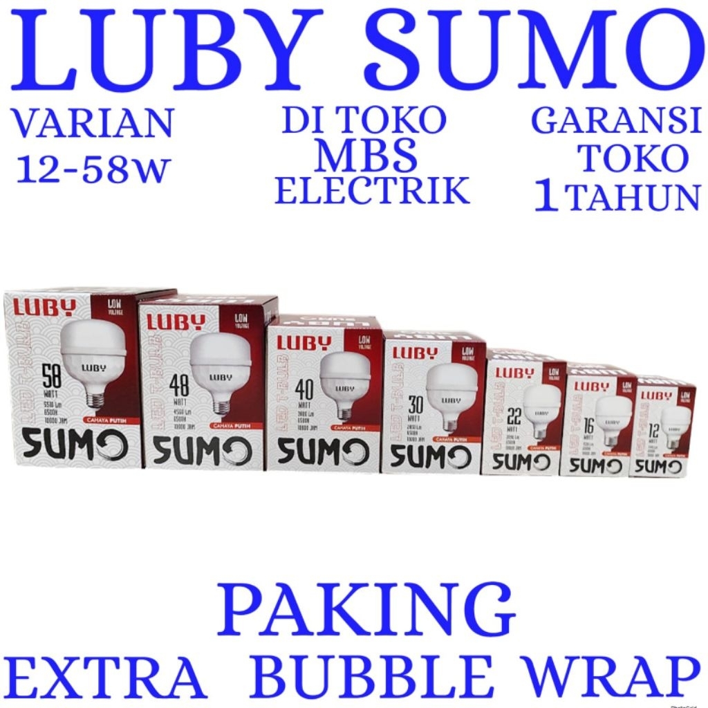 BOHLAM LED / LAMPU LED LUBY SUMO