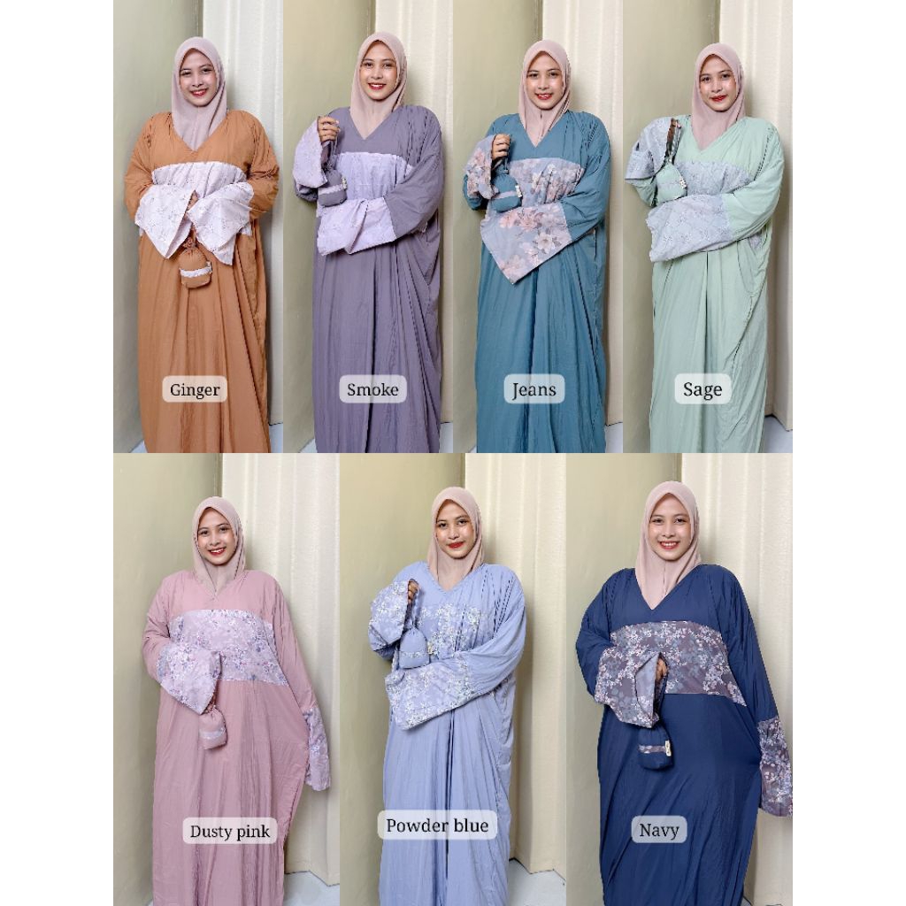 MUKENA MINI TRAVEL POLOS DAN MOTIF / ABAYA TERUSAN MINI KECIL TRAVEL