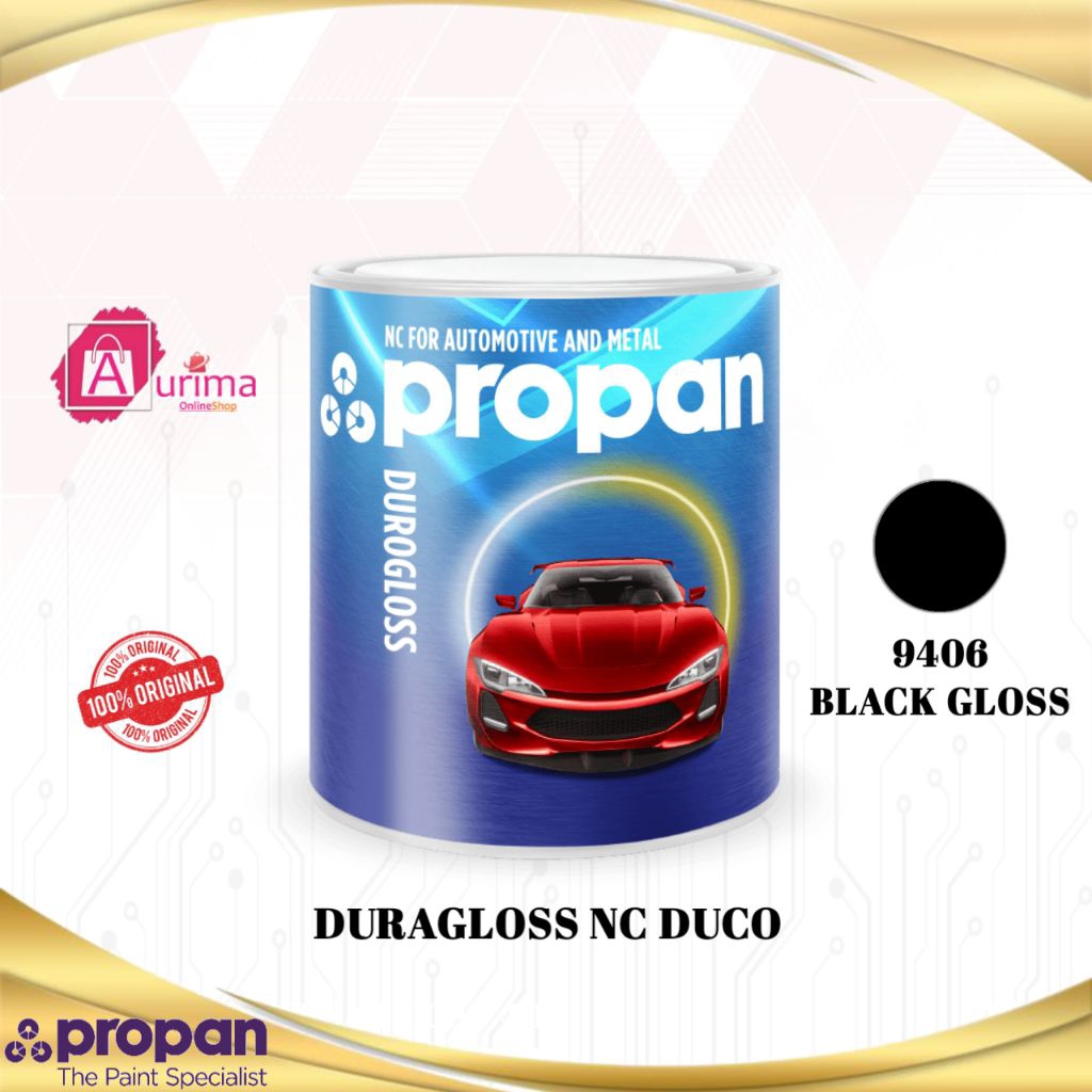 CAT DUCO CAT MOBIL PROPAN DURAGLOSS BLACK GLOSS - 9406 REPACK