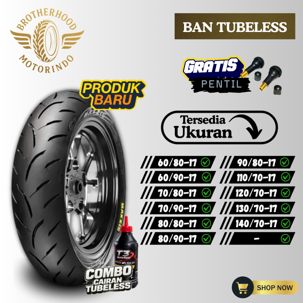 BAN MAXXIS VICTRA S98-ST  TUBELESS  ( 60/80-17 / 60/90-17 70/80-16 70/90-17 80/90-17 / 90/80-17 / 11