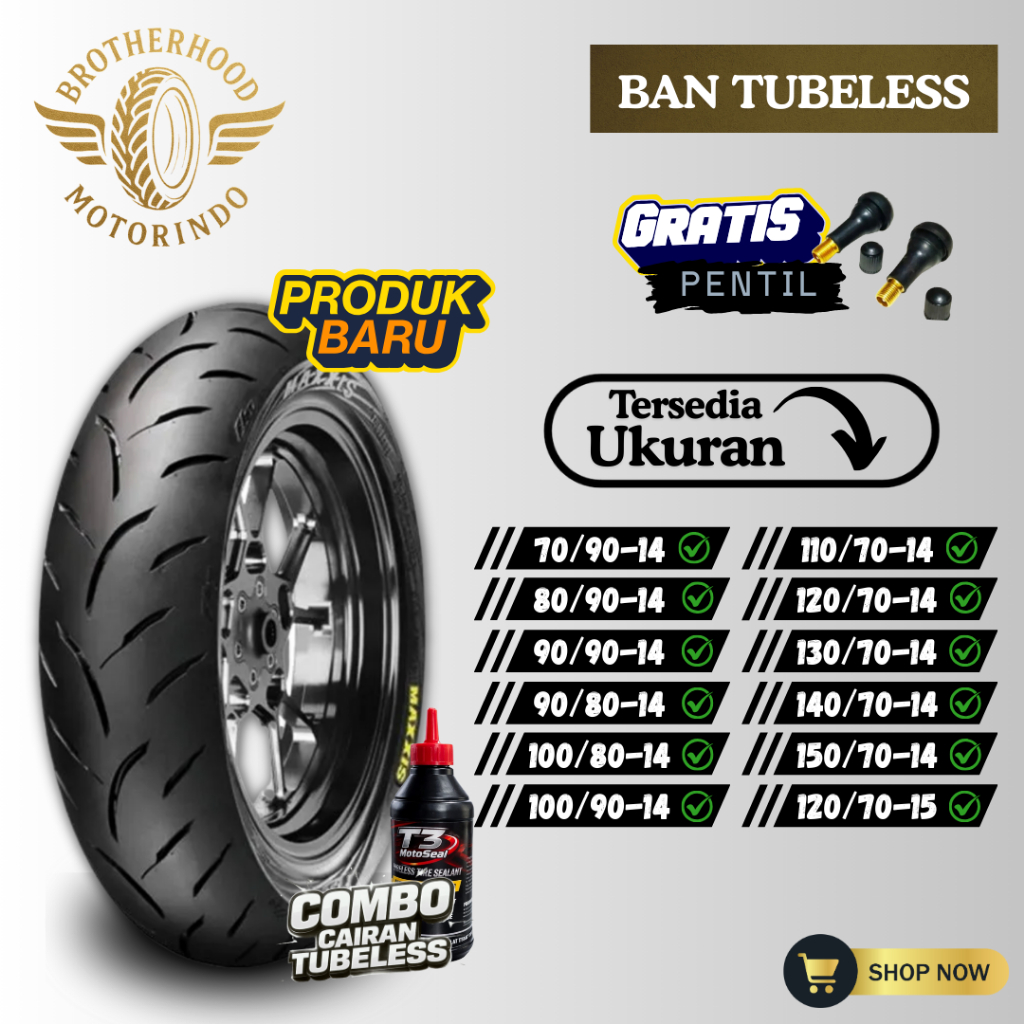 BAN MAXXIS VICTRA S98-ST  TUBELESS ( 70/90-14 / 80/90-14 90/80-14 90/90-14 100/80-14 ) BAN TUBLES / 