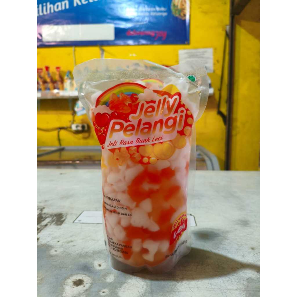 JELLY PELANGI 500GR DAN 1KG RASA LECI