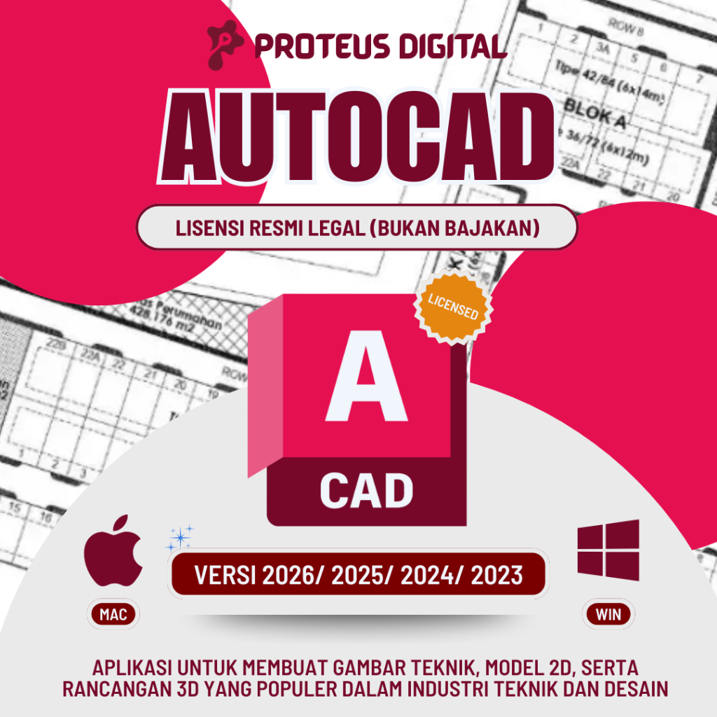 AutoCAD Lisensi Resmi, Bukan Bajakan | 1 -3 Tahun | Support Mac Book | Original 100% Legal