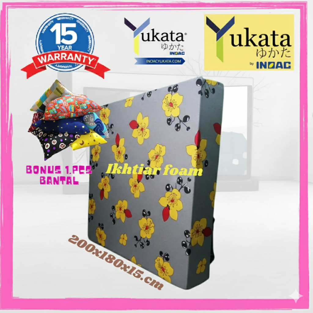 Inoac Yukata Custom Kasur Busa Inoac Yukata Uk 200 X 180  X 15 CM Garansi 15 Tahun Original matras