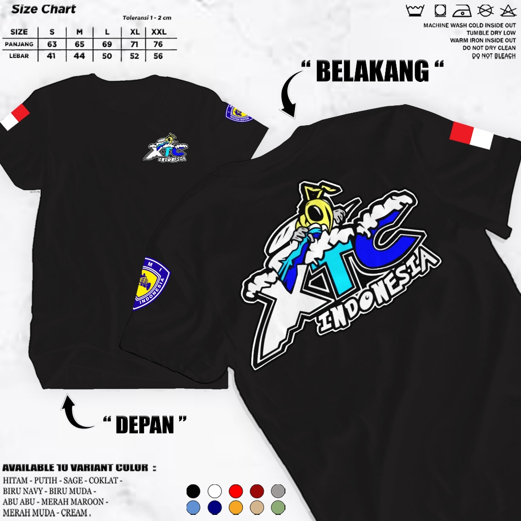 Kaos XTC Indonesia Original Bandung Katun Combat 24s