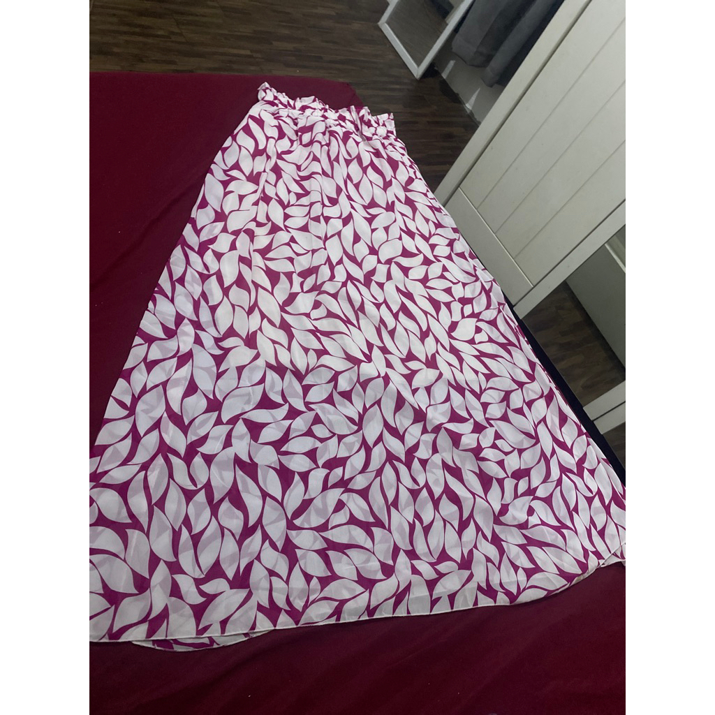 Rok Putih Motif Pink Fanta prelove