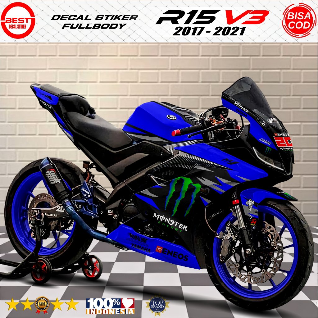 Decal Stiker Fullbody Yamaha R15 V3 Design Racing MotoGP