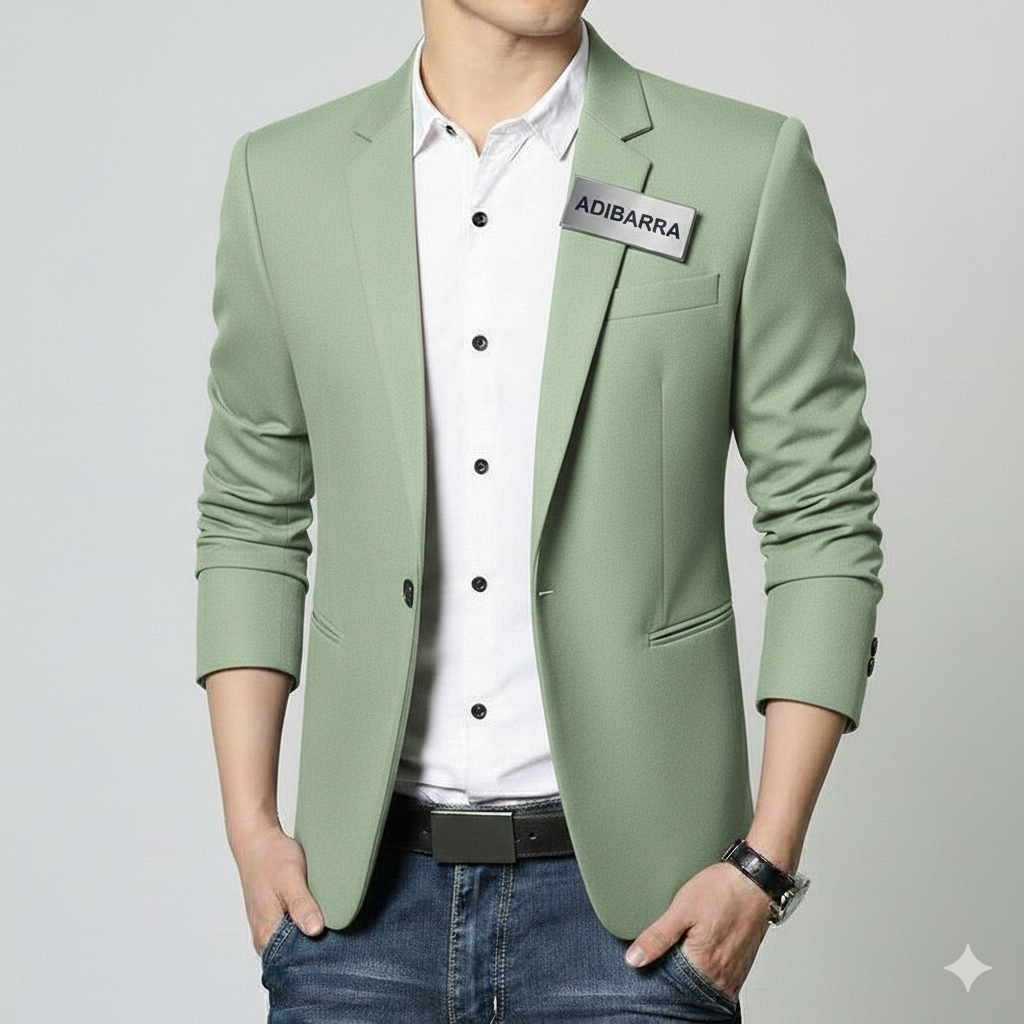 ADIBARRA- Jas Blazer Pria Bahan HIGH TWIST Premium Mewah Elegan l Jas Formal Maupun Casual