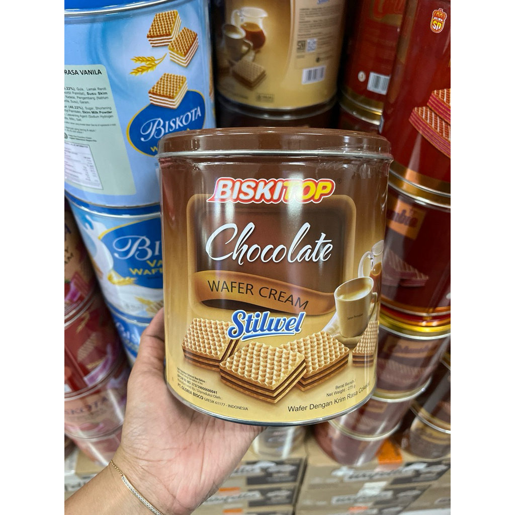 Biskitop Wafer Coklat 275gr | jajan kaleng | jajan lebaran | jajan lebaran murah | jajan murah | jaj
