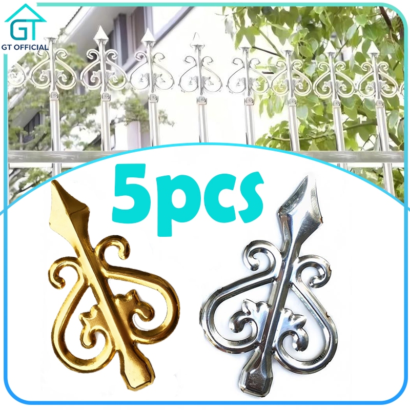 10*15cm Tumbak Pagar Besi Ornamen Pagar Stenlis Ornamen Aksesories Pagar Bulat Motif Hiasan Pagar Bu