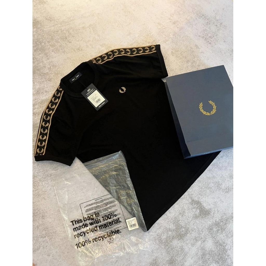 Freed perry Taped Tshirt Black gold size M | ORIGINAL | AUTHENTIC GUARANTED