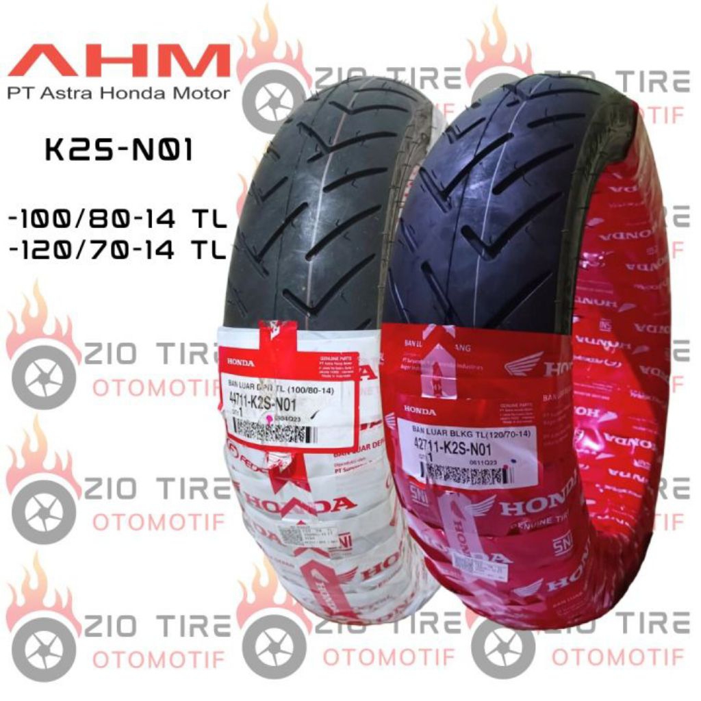 NEW!!! BAN MOTOR AHM HONDA UKURAN 100/80 DAN 120/70 RING 14