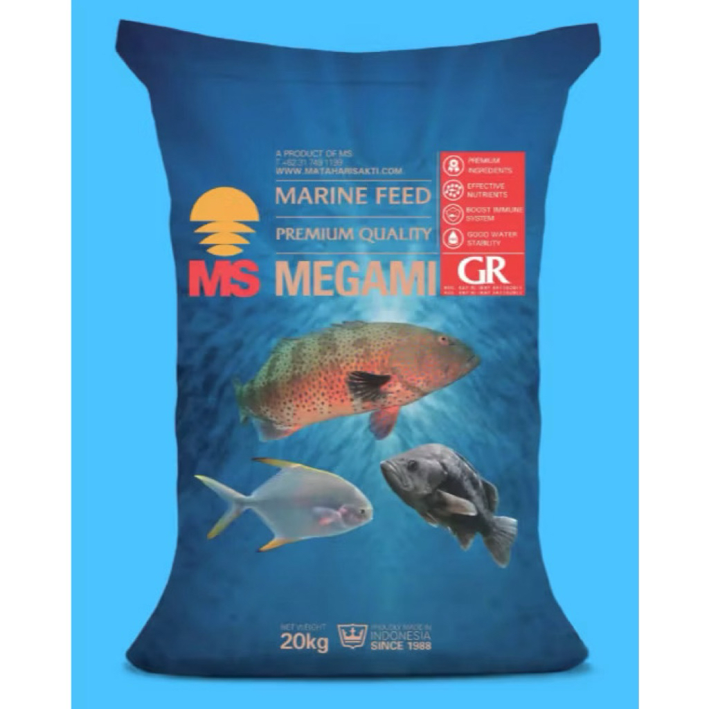 Pellet Megami GR Sinking 100Gram Pakan Ikan Predator Nutrisi Tinggi