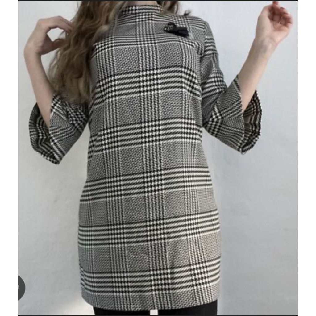 Dress Kotak hitam putih by HM (HARGA 100)