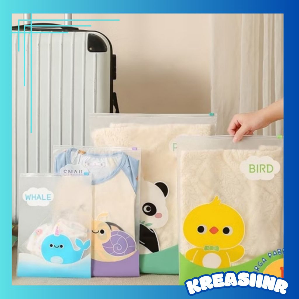 Ziplock Travel Pouch / Pouch Ziplock Karakter