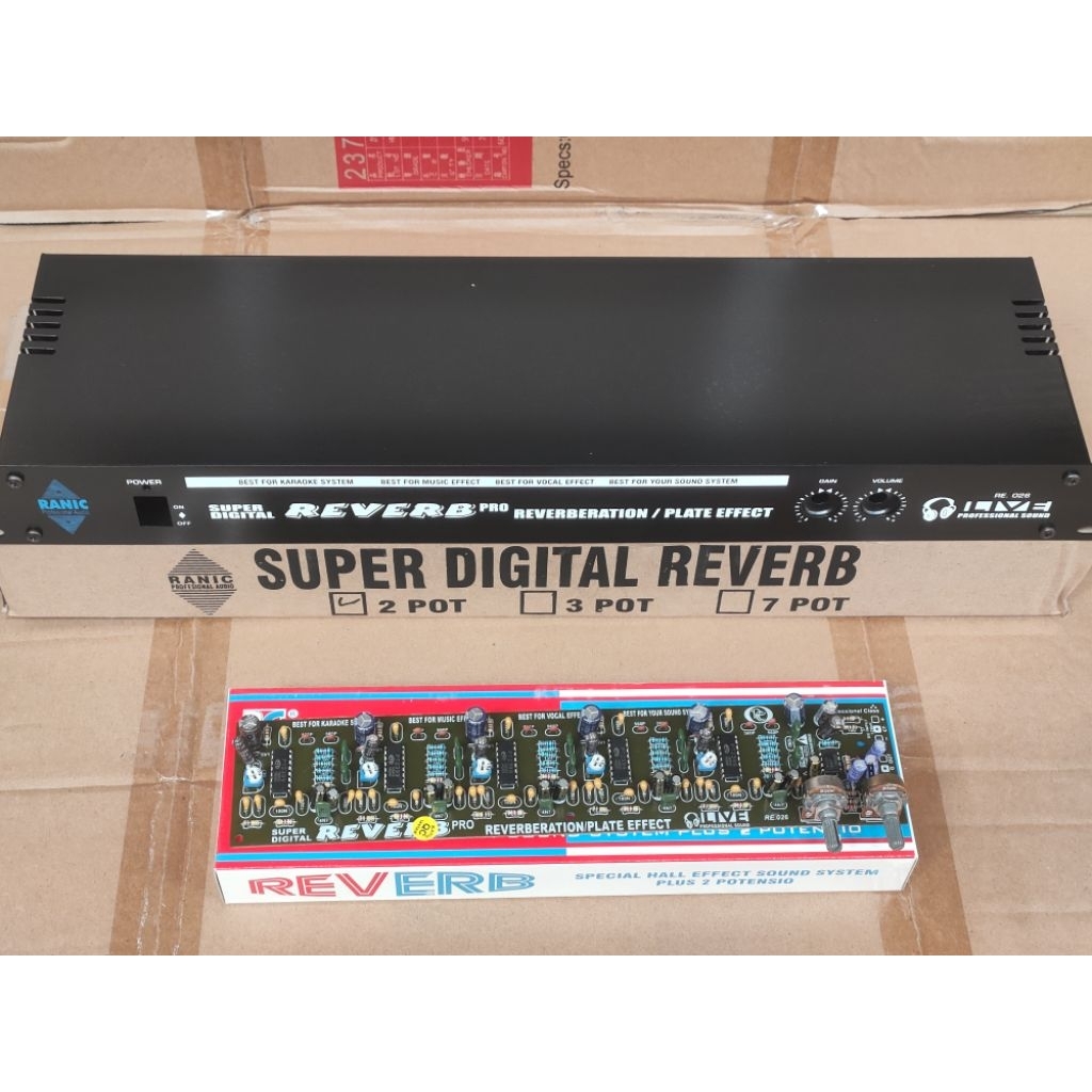Kit Dan Box Echo Effect Reverb 2 Potensio