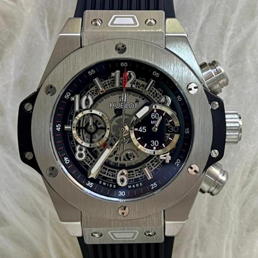 Jam Tangan Pria LkHublot Big Bang Strap Rubber Chrono Active King Power 42mm Fullset