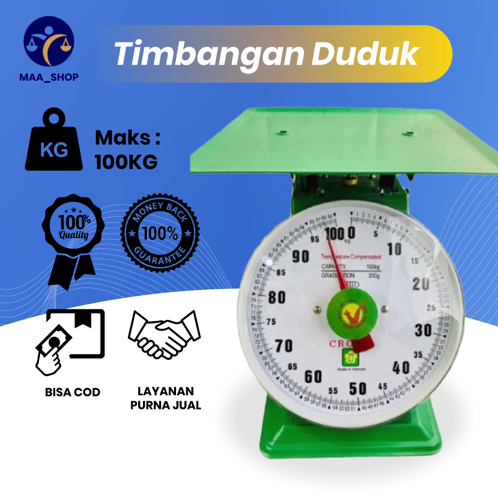 NHON HOA Timbangan duduk jarum 100kg / Timbangan Pegas Nhono hoa crown 100kg