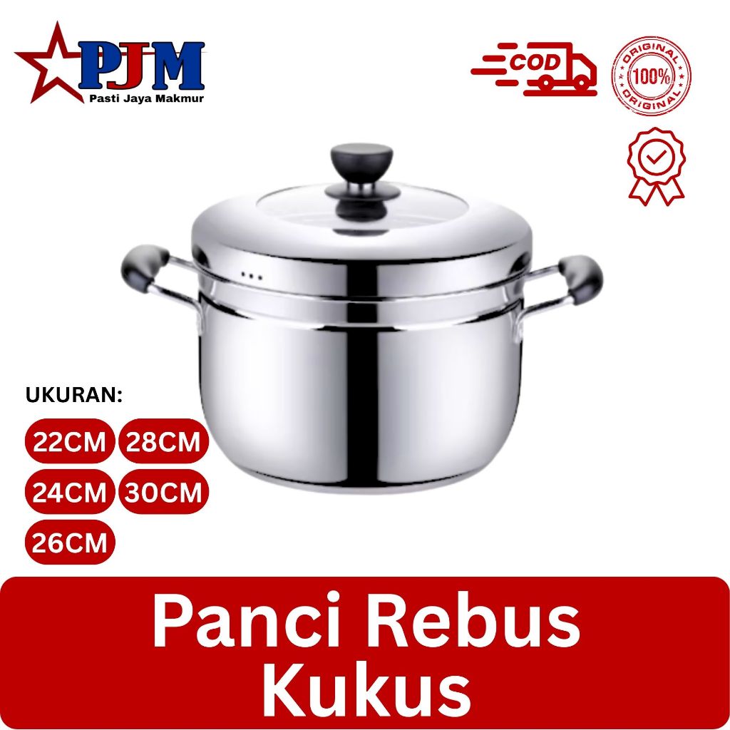 PANCI REBUS KUKUS/Panci Rebus Kukus/Panci Kukus Steamer Stainless/Steamer Pan Japan