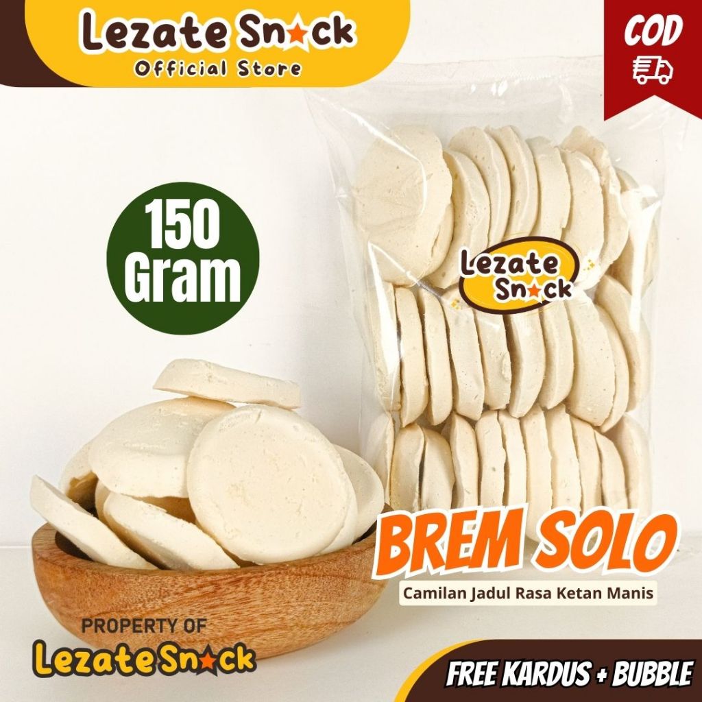 Brem Solo Asli 150gr / Brem Solo Bulat Kiloan Khas Solo / Brem Bulat Putih Ketan Murah Mekar Sari 45