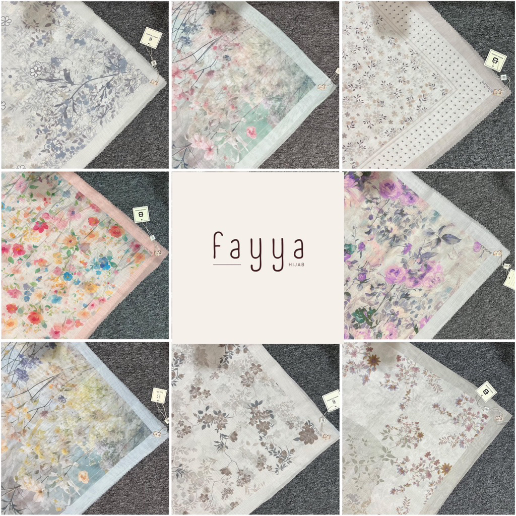 HIJAB MOTIF SEGIEMPAT | Button scarf