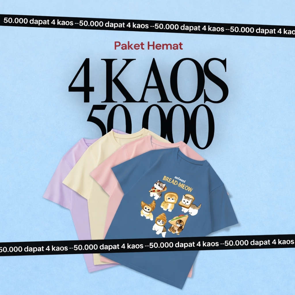 CAROTYLES Paket Kaos 30 Katun Combed 30s Wanita Pria Murah Katun Combed 30s