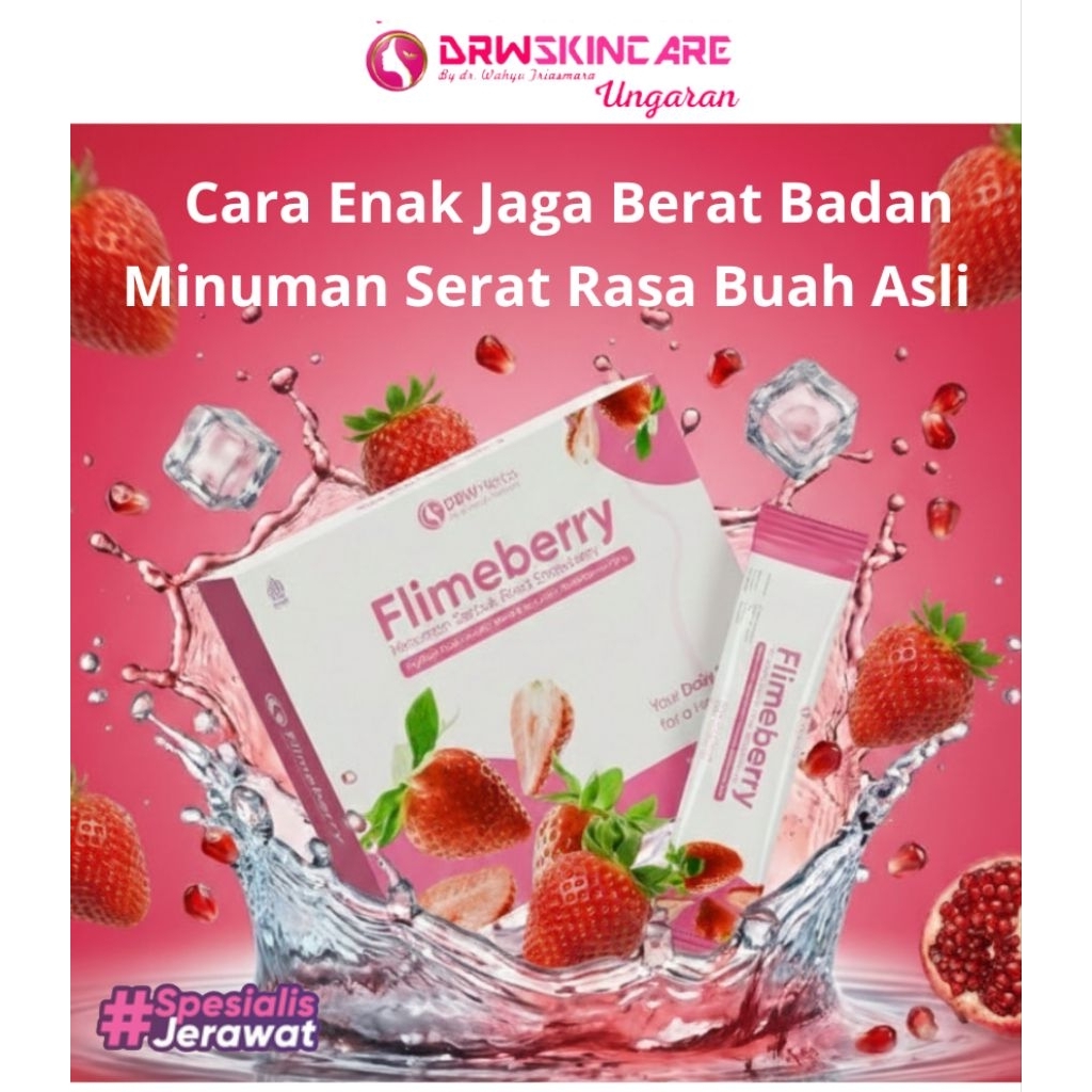 DRW Skincare Flimberry - Minuman Fiber Pelangsing Alami Diet Detox Saluran Pencernaan BPOM Original