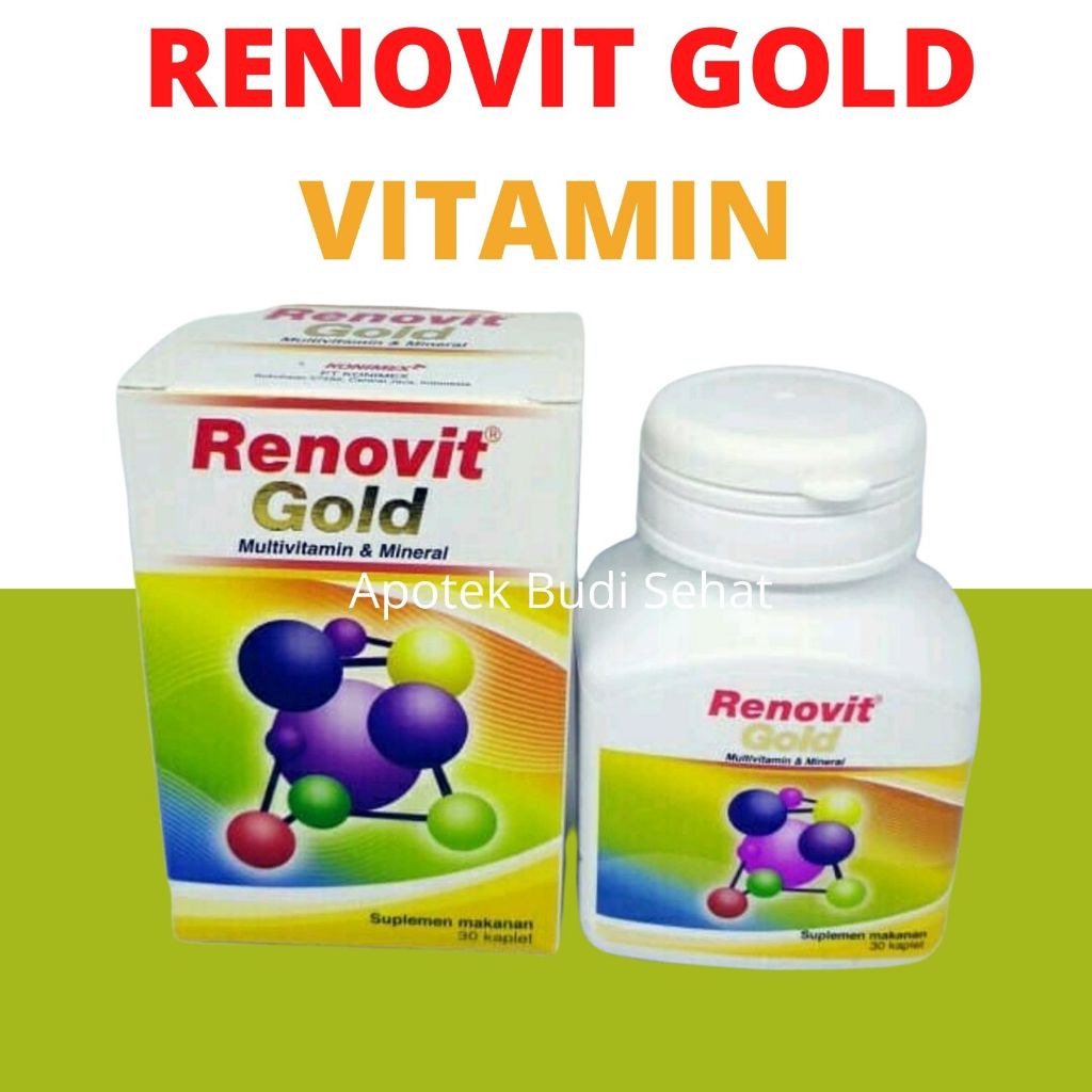 30 Kaplet Multivitamin Renovit Gold untuk Lansia
