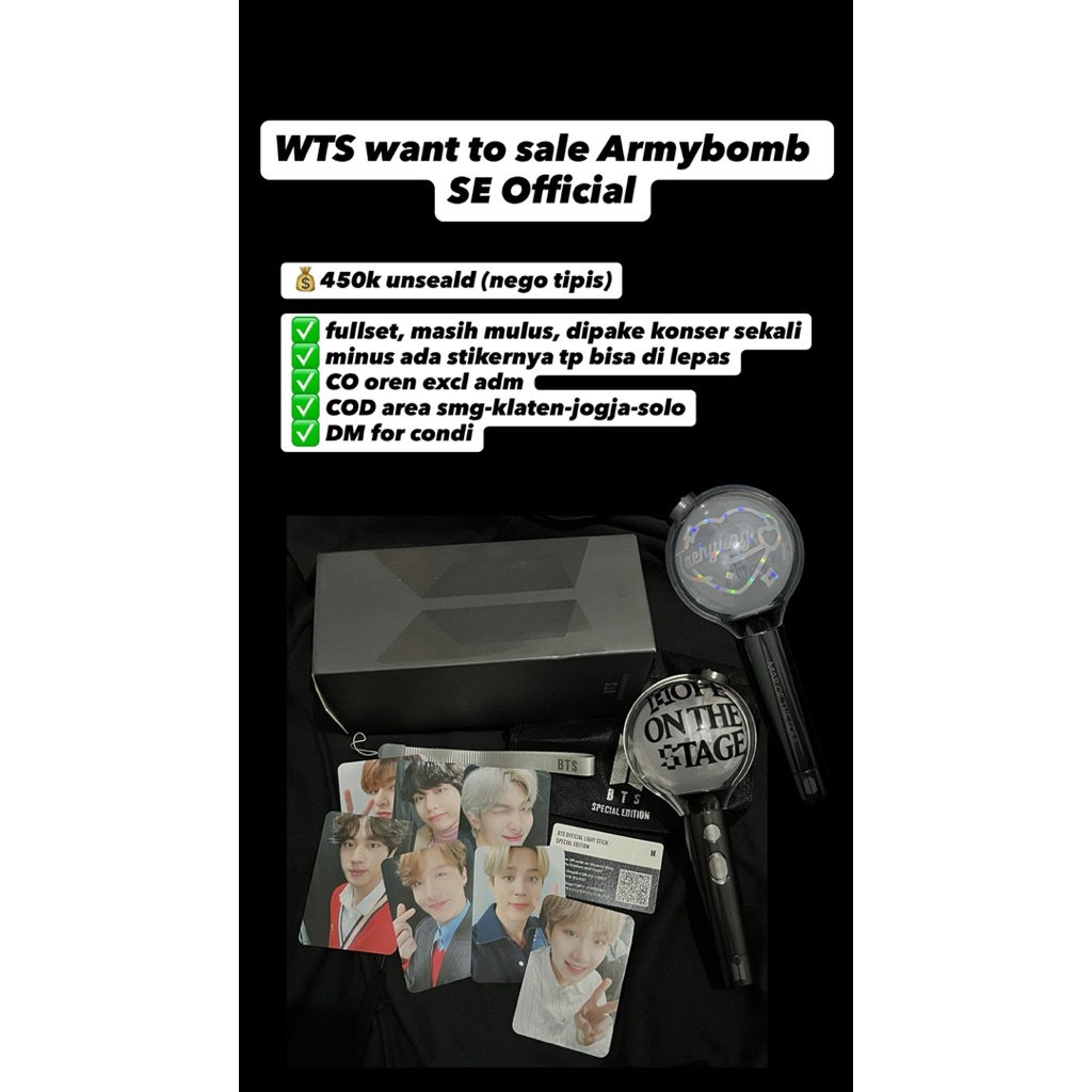 LIGHT STICK BTS OFFICIAL (unseald)