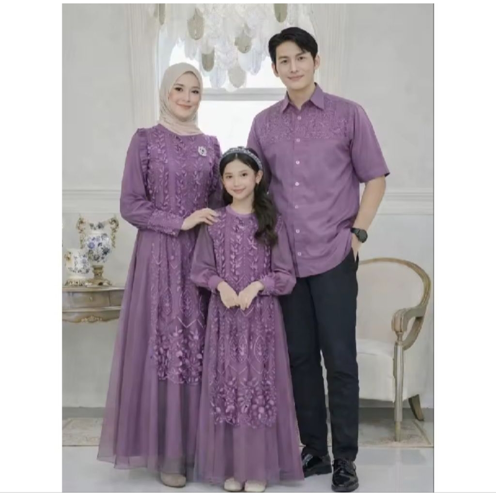 Rossa Gamis Ibu dan Anak | Busana Muslim Keluarga - Set Busana Muslim Keluarga | Set Couple Busana M