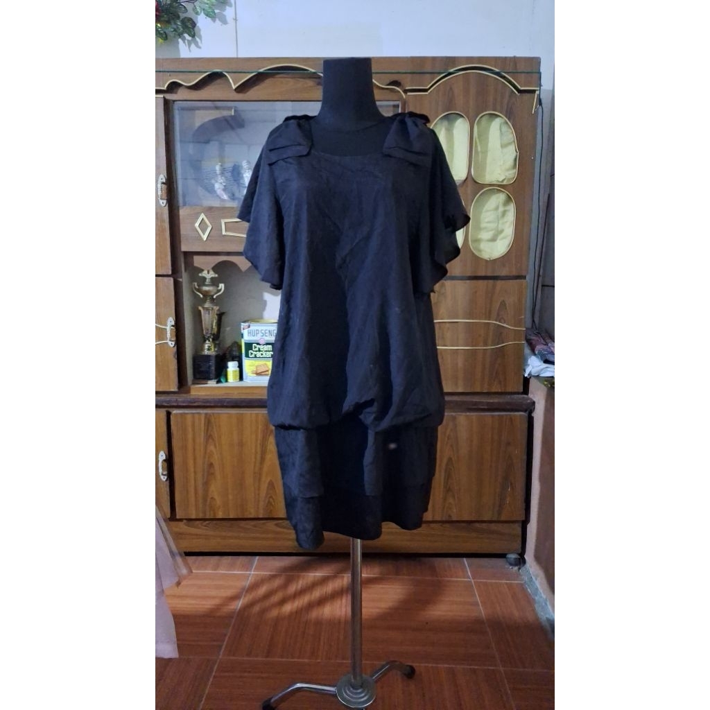 Dress sifon / Dress sifon hitam