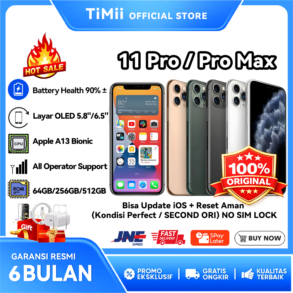 iPhone 11 Pro / 11 Pro Max Second Original | Mulus | Fullset | Garansi | 64GB 256GB 512GB