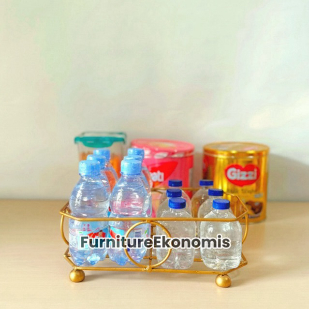 Tempat Aqua Gelas Rak Aqua Botol untuk ruangtamu bahan besi SNI