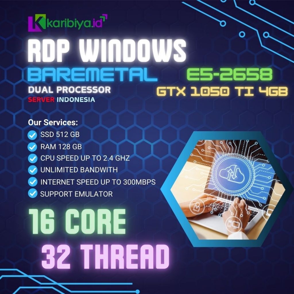 Bare Metal Server RDP Dedicated Dual Xeon VGA GPU Nvidia GTX1050TI OBS Emulator Android Youtube VPN 