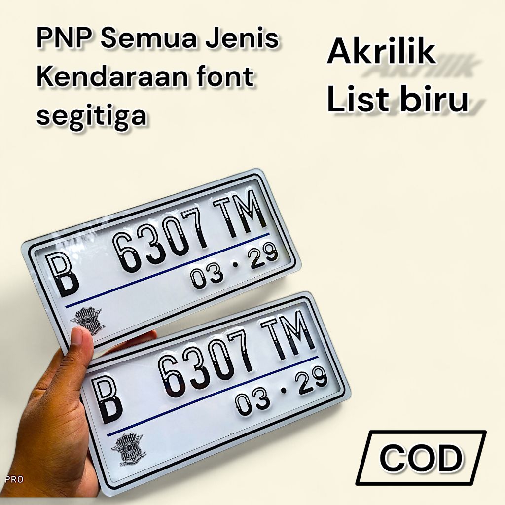 Plat Putih Akrilik