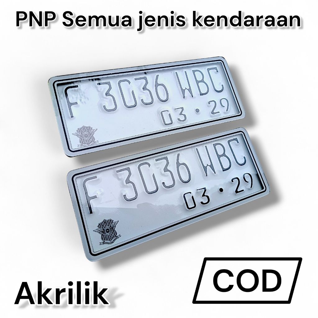 Plat Putih Akrilik