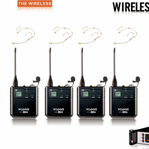 Bodypack 4000HS - Microphone Mic Wireless WISDOM ULTRA4000HS | ULTRA 4000 HS Original Transmitter + Headset