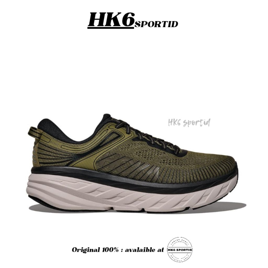 Hoka Bondi 7 Men's Running Shoes - Wild Rye / Black