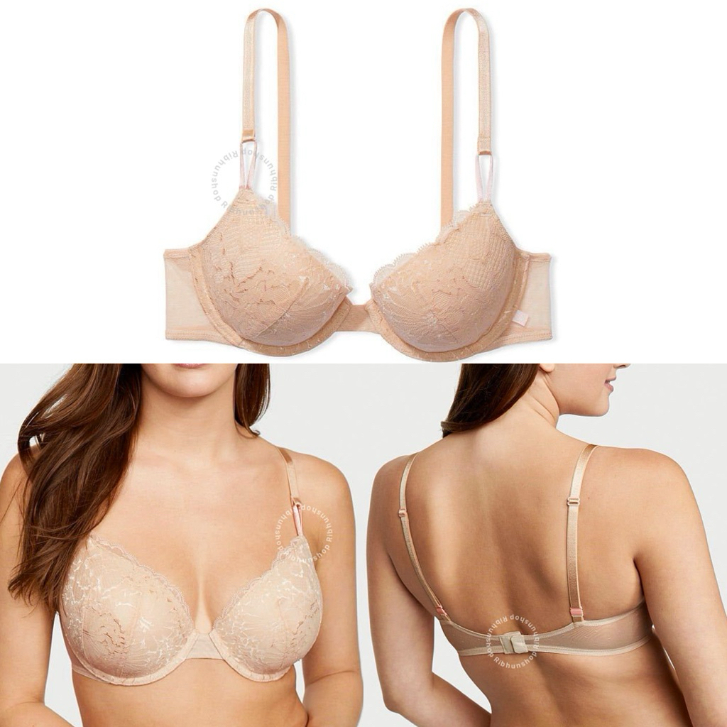 Victoria Secret Original Bra Lined Demi No Push Up Size 34B 34C 36C 11200915