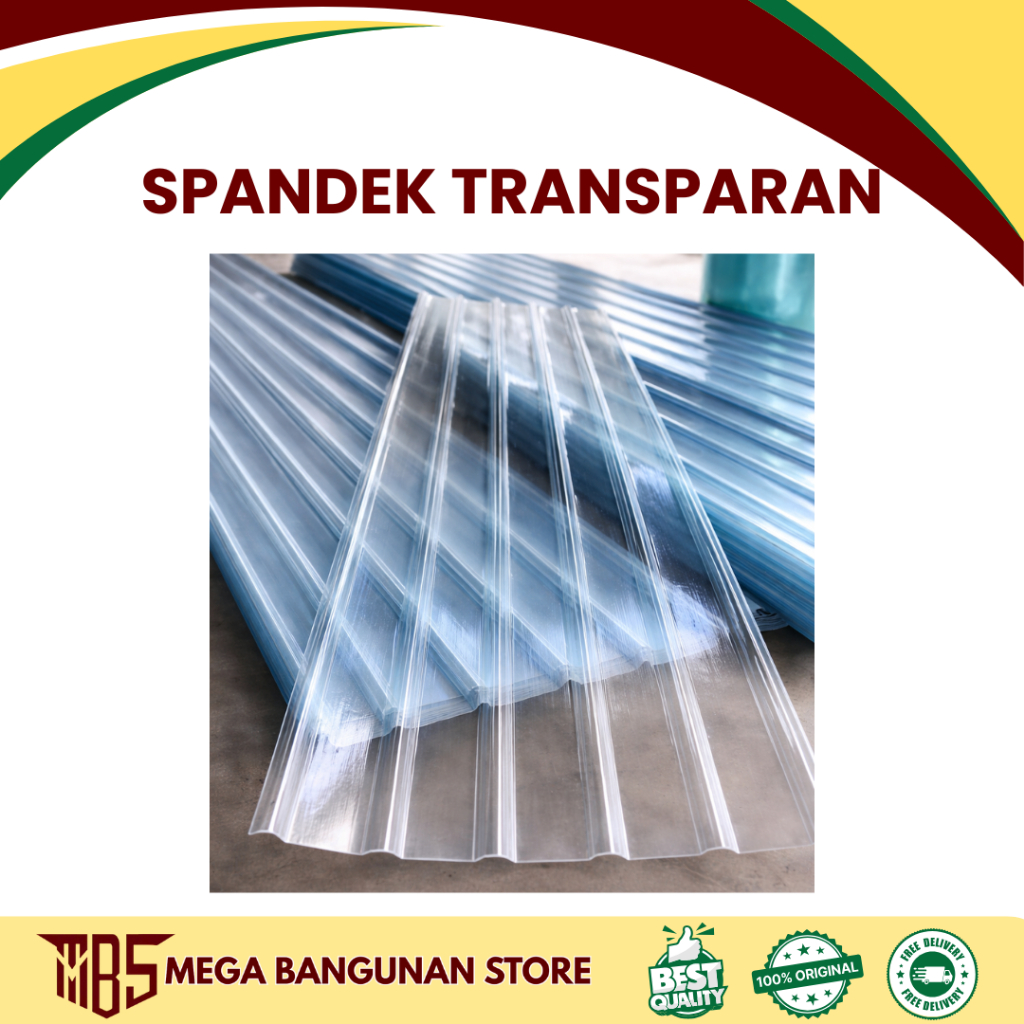 Atap Spandek/Atap Spandex Bening/Transparan ( 3M,5M,6M)